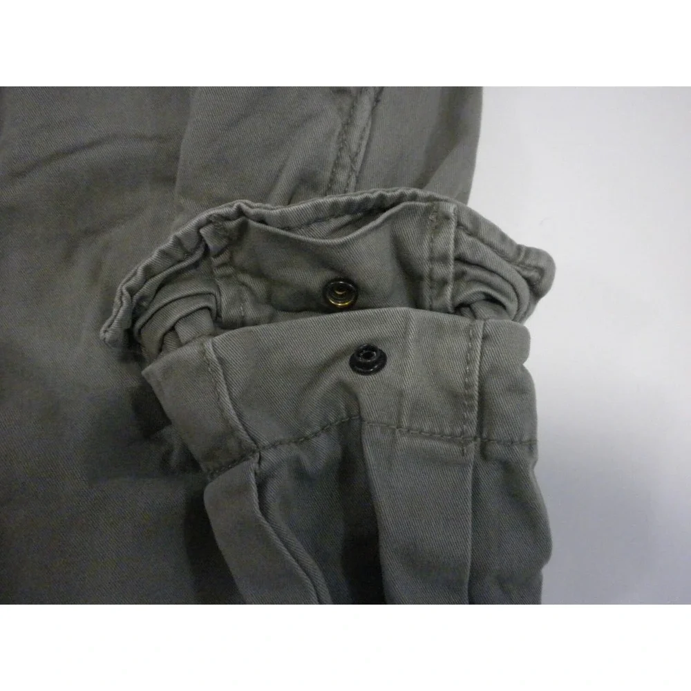 Aeropostale Joggers Mens S Green Cargo Twill‎ Stretch Tapered Elastic Cuff